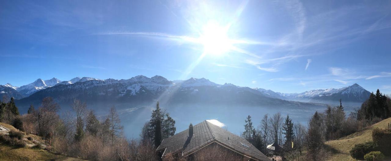 Wohnung Mit See Und Bergsicht Im Vier Sterne Hotel Beatenberg Exteriör bild